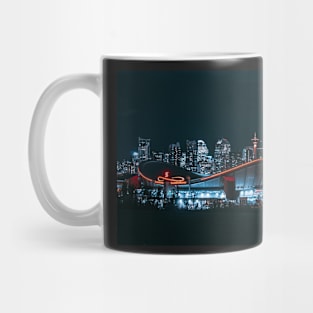 Calgary,Alberta Skyline at Night Mug